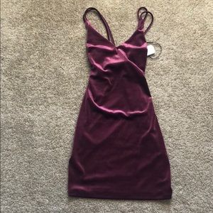 Windsor velvet body on dress - maroon